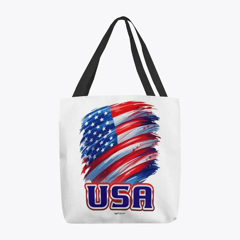 USA AMERICAN FLAG All-Over Tote 