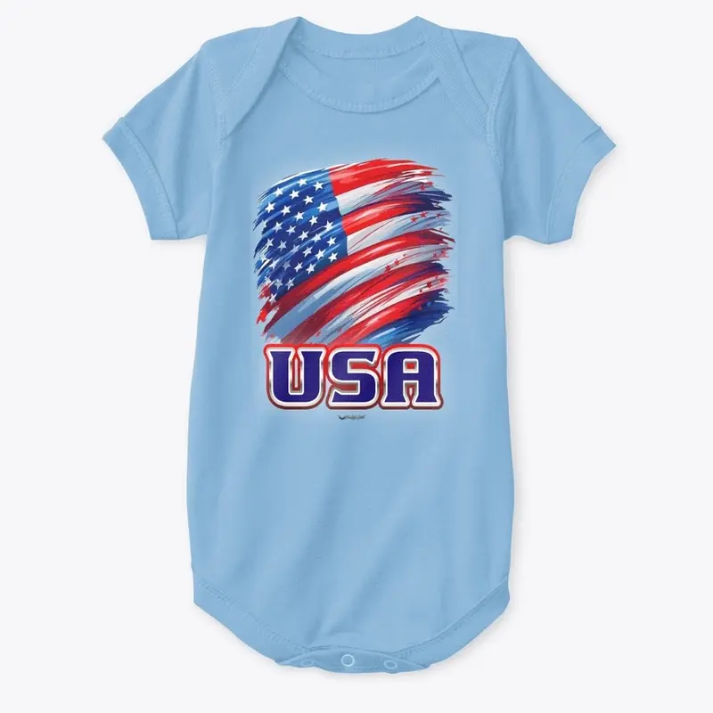 USA Patriot Pride Baby Onesie 