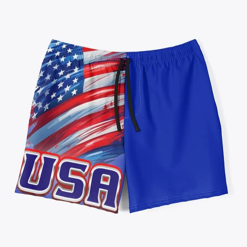 All-Over Print Swim Trunks Men and Women